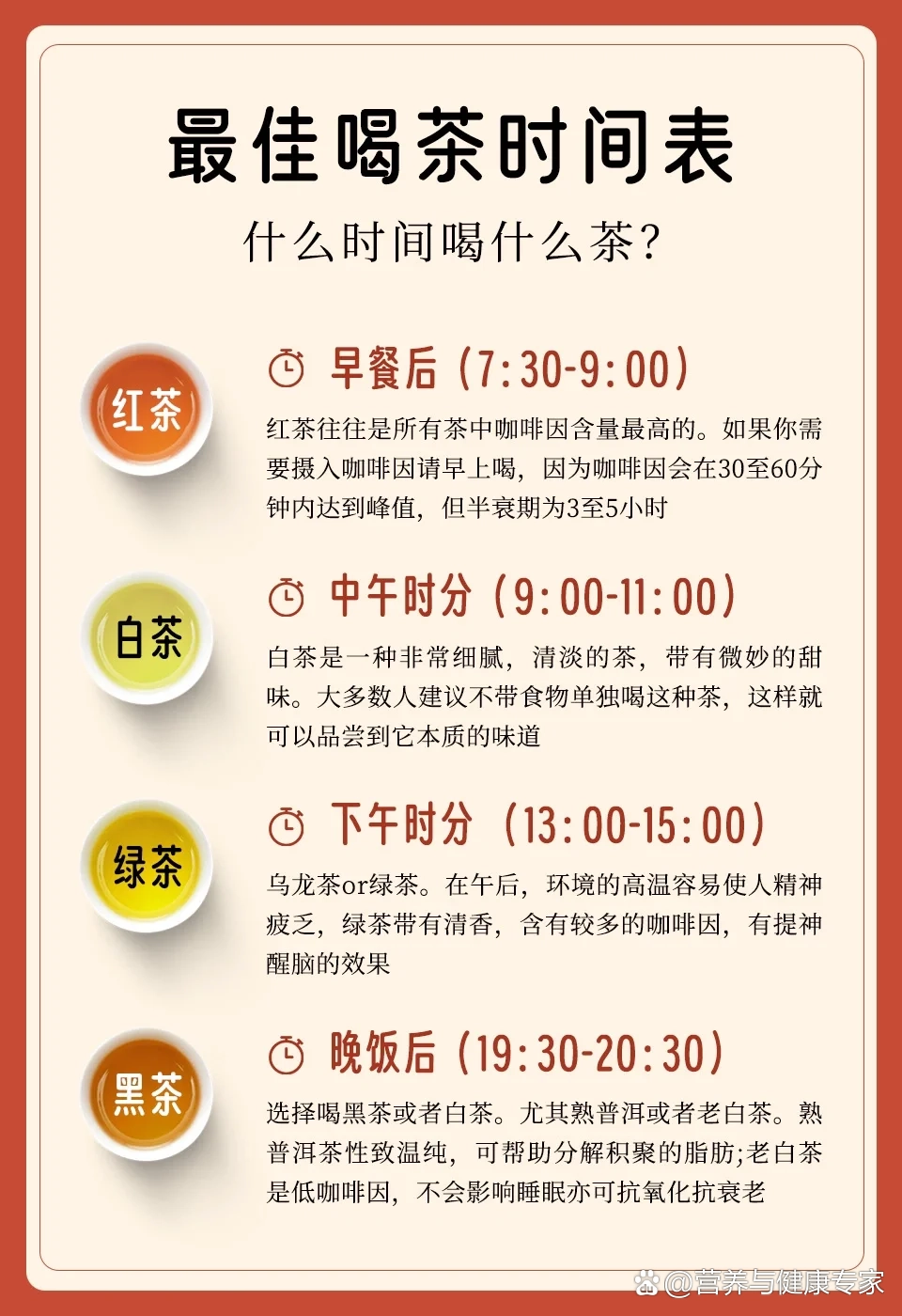 一天喝茶的最佳时间表(一天中3个最佳喝茶时刻,喝对了最有益于身体)