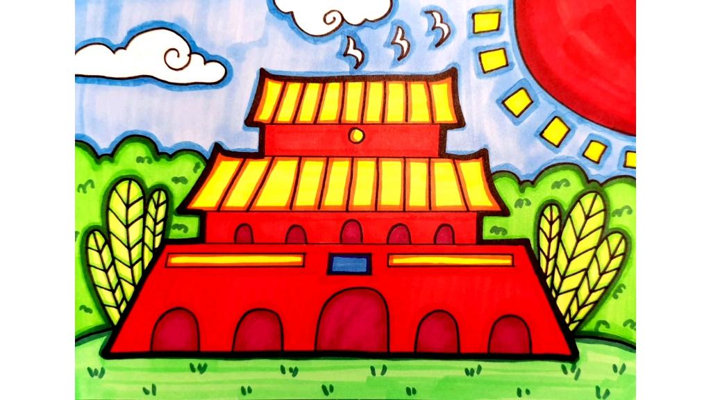 天安城门怎么画(天安城门怎么画好看又简单图片)