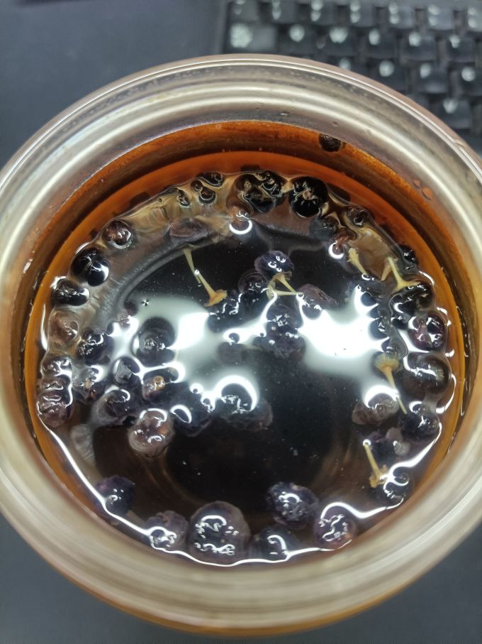 黑枸杞子泡水的颜色(黑枸杞子泡水颜色是怎样)