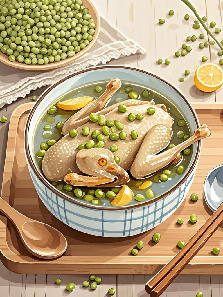 乳鸽绿豆汤的做法与功效(乳鸽绿豆汤的做法与功效与作用)
