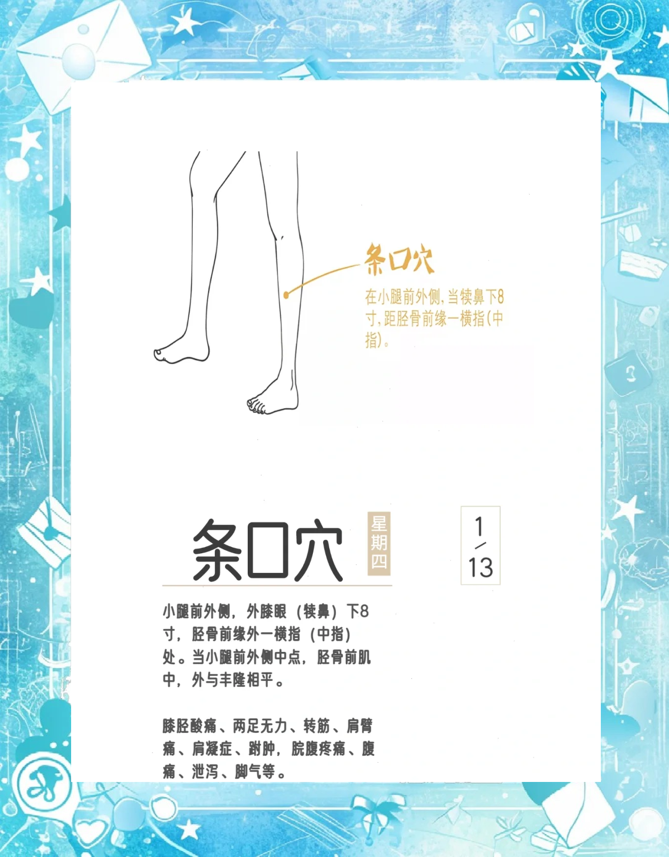 条口的准确位置图(条口的准确位置图片及功效) 条口的准确位置图(条口的准确位置图片及功效)