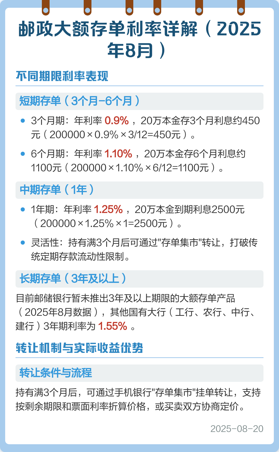 邮政20万大额存单2022年利率(邮政20万大额存单2022年利率是多少) 邮政20万大额存单2022年利率(邮政20万大额存单2022年利率是多少)