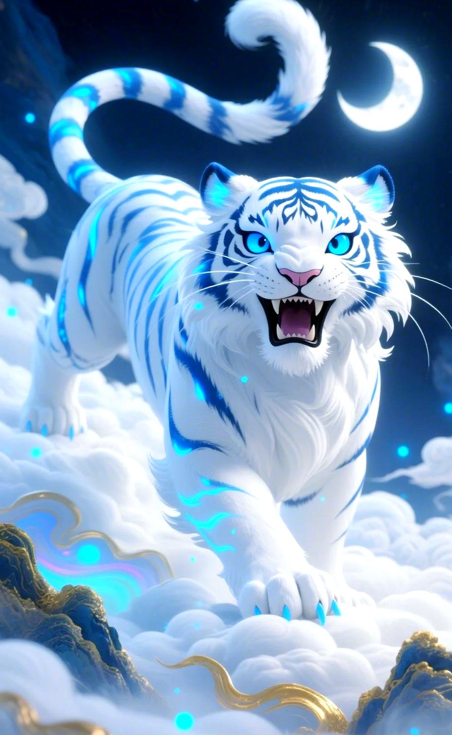 白虎图片(白虎图片简单画法) 白虎图片(白虎图片简单画法)