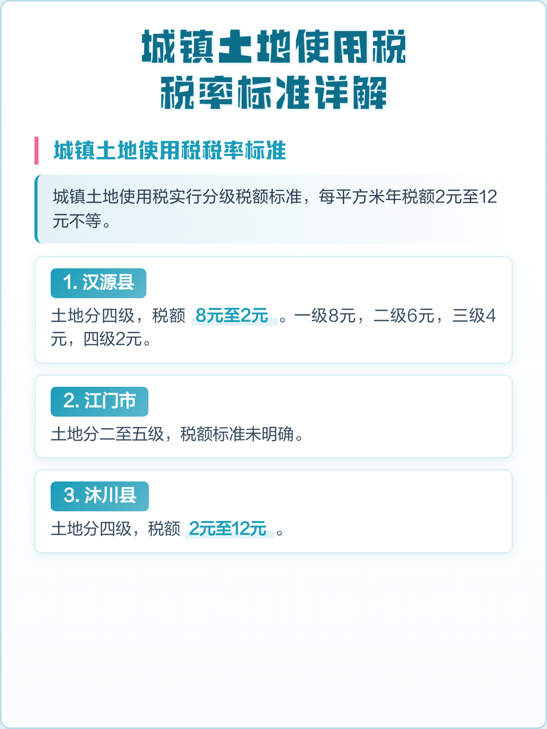 土地使用税税率(土地使用税税率是多少) 土地使用税税率(土地使用税税率是多少)